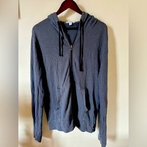 James Perse worlds comfiest hoodie lightweight size 2 blue/grey